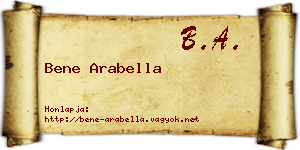 Bene Arabella névjegykártya